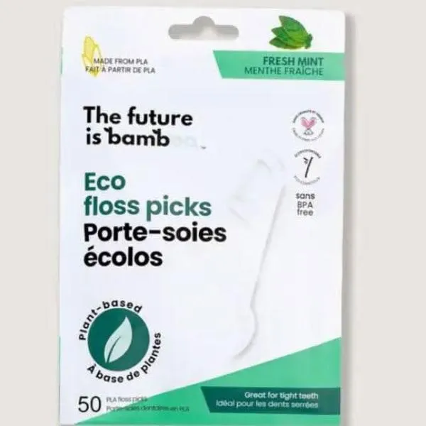 The Future is Bamboo - Eco Floss Picks Fresh Mint