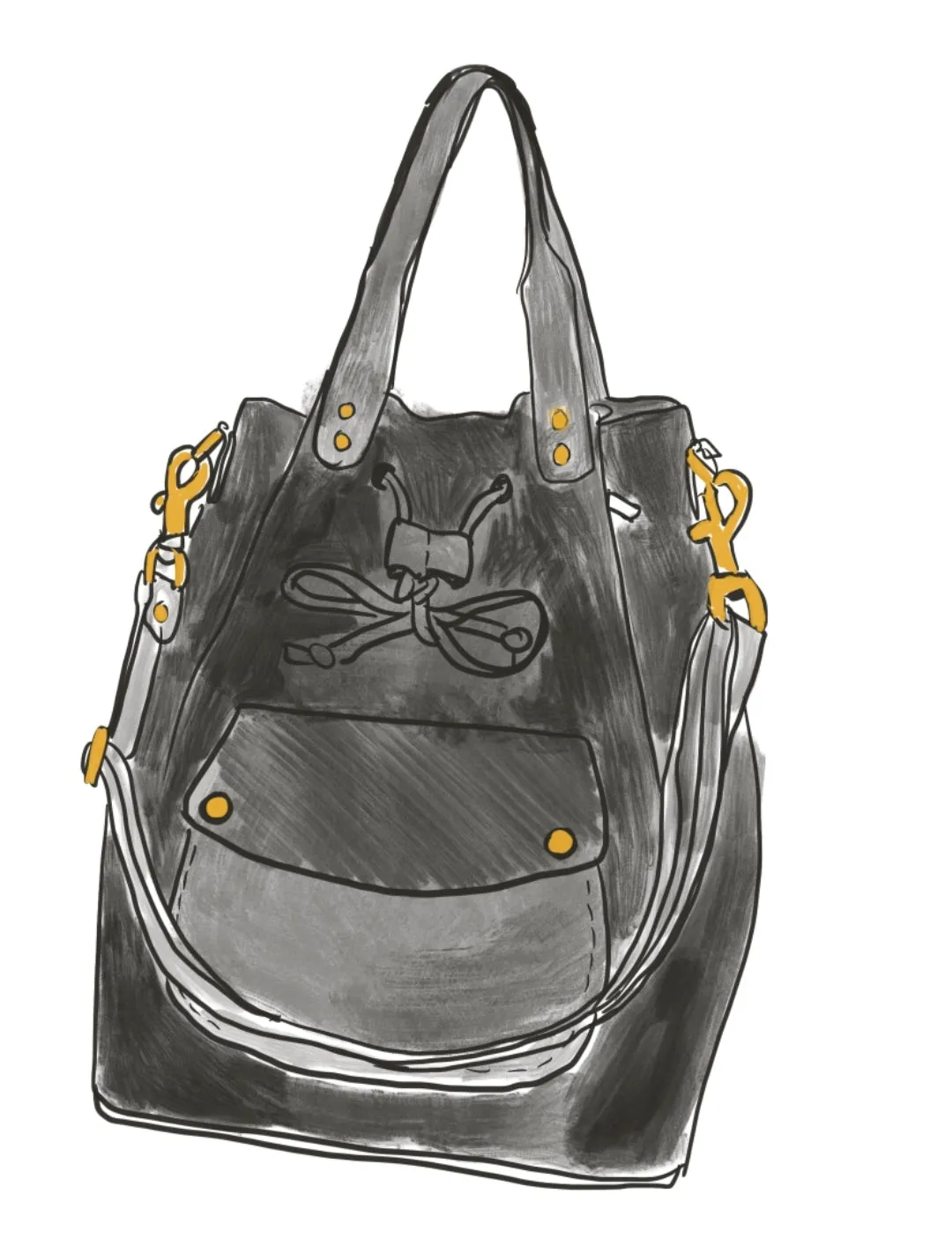 The Markwick drawstring bag in Cinder