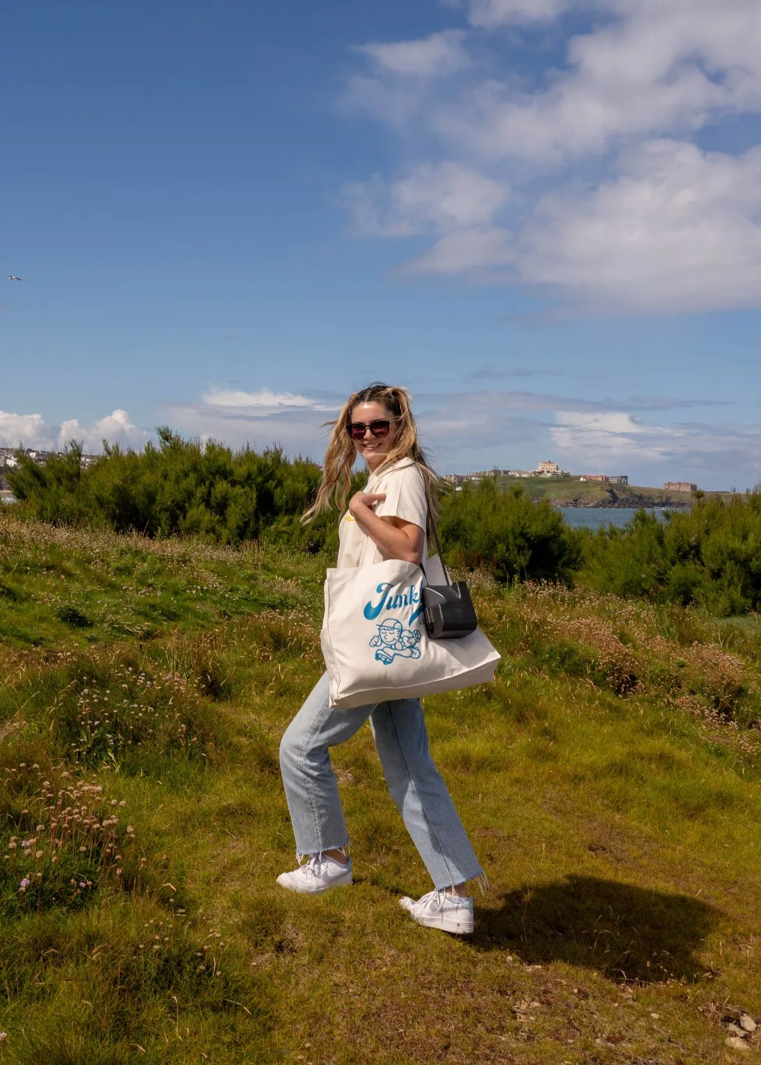 'The Shopper' Organic Recycled Tote Bag in Natural