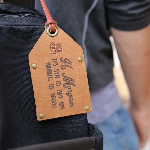 The Traveler Fine Leather Luggage Tag