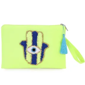 The Waterproof Blue & Yellow Kaff Pouch in Neon