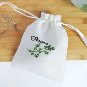 Thyme Herb Drawstring Bag