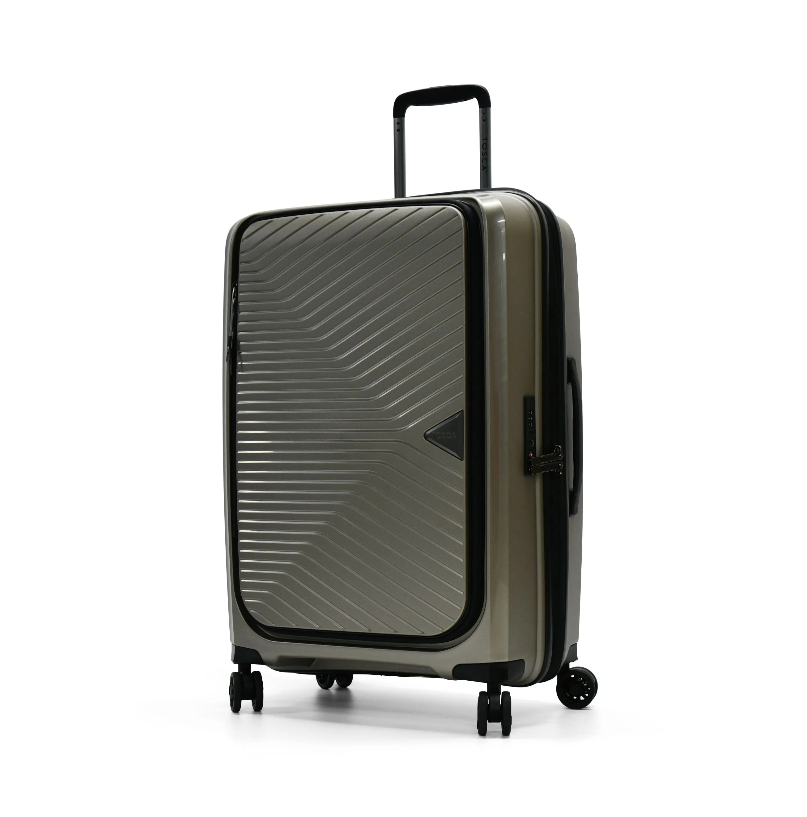 Tosca - Space X 25in Medium dual opening Suitcase - Champagne