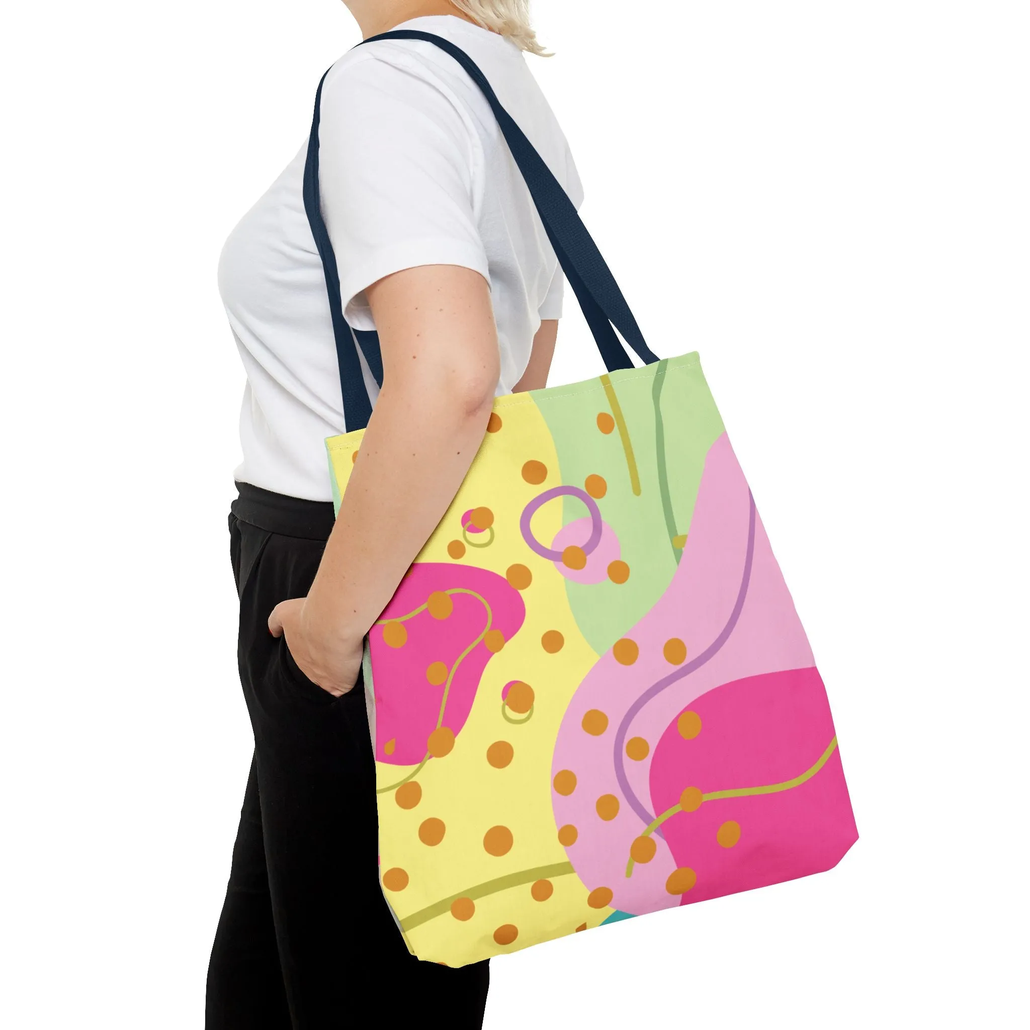 Tote Bag - Fun and Vibrant Digital Abstract Design