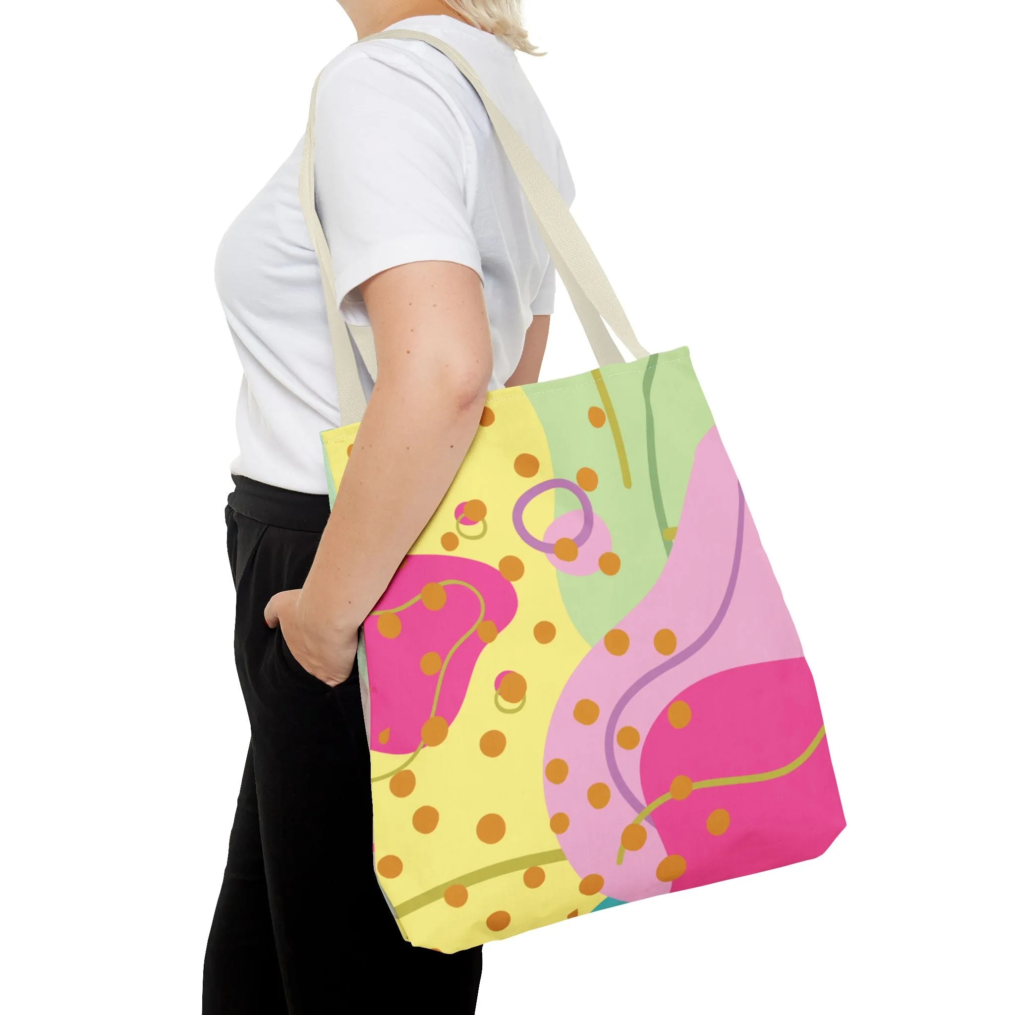 Tote Bag - Fun and Vibrant Digital Abstract Design