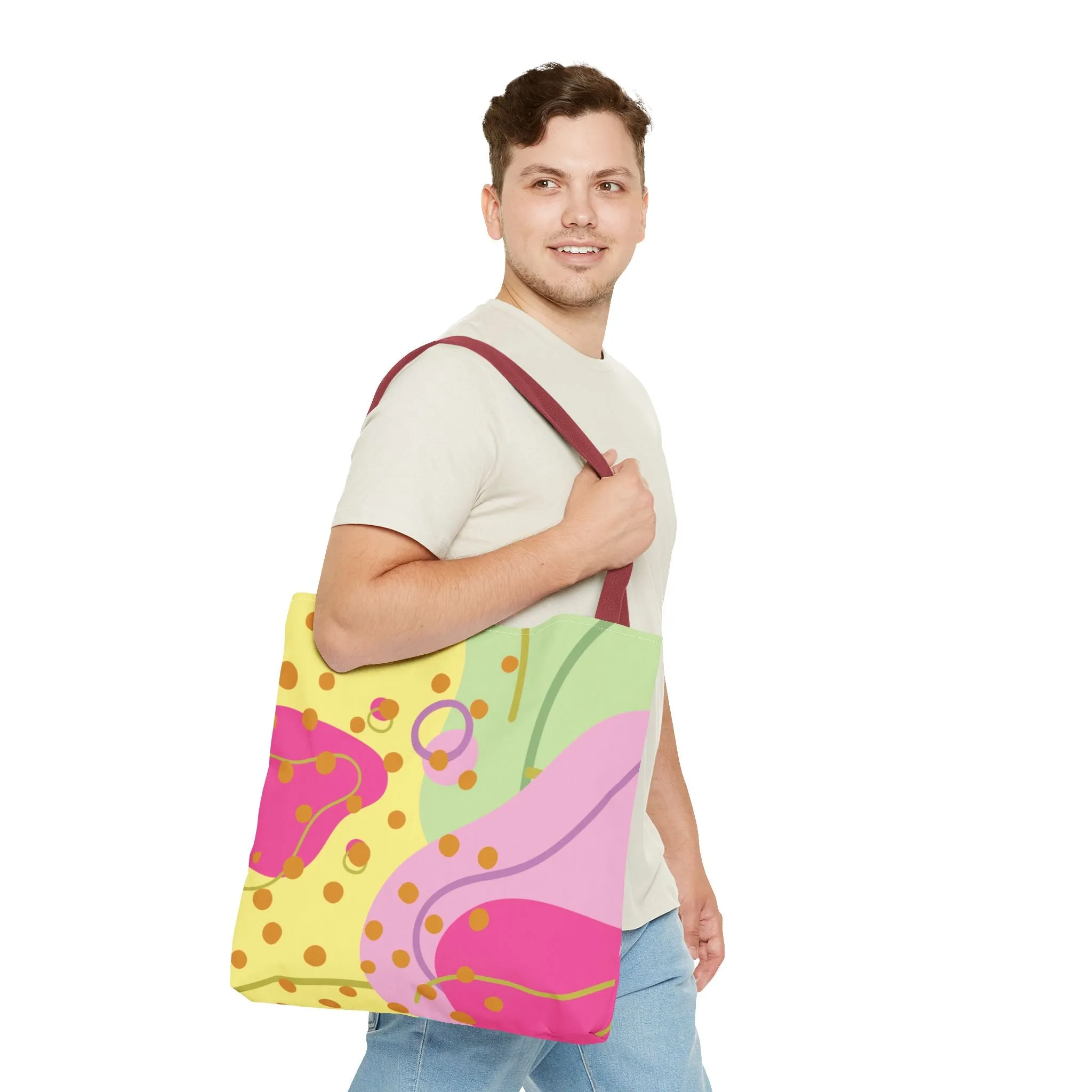 Tote Bag - Fun and Vibrant Digital Abstract Design