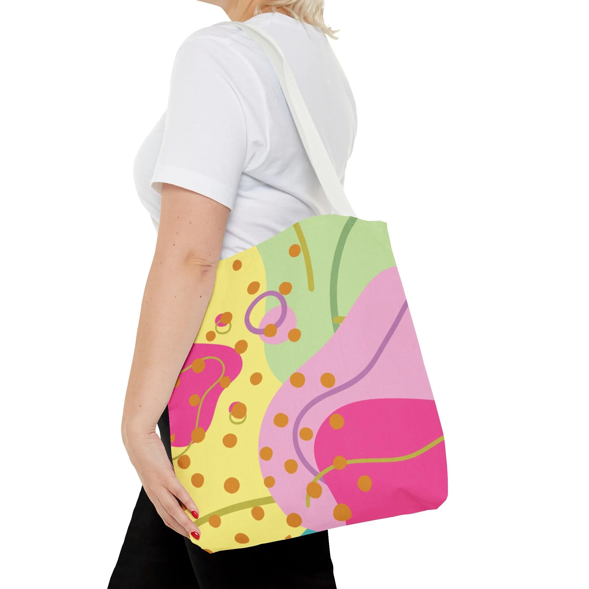 Tote Bag - Fun and Vibrant Digital Abstract Design