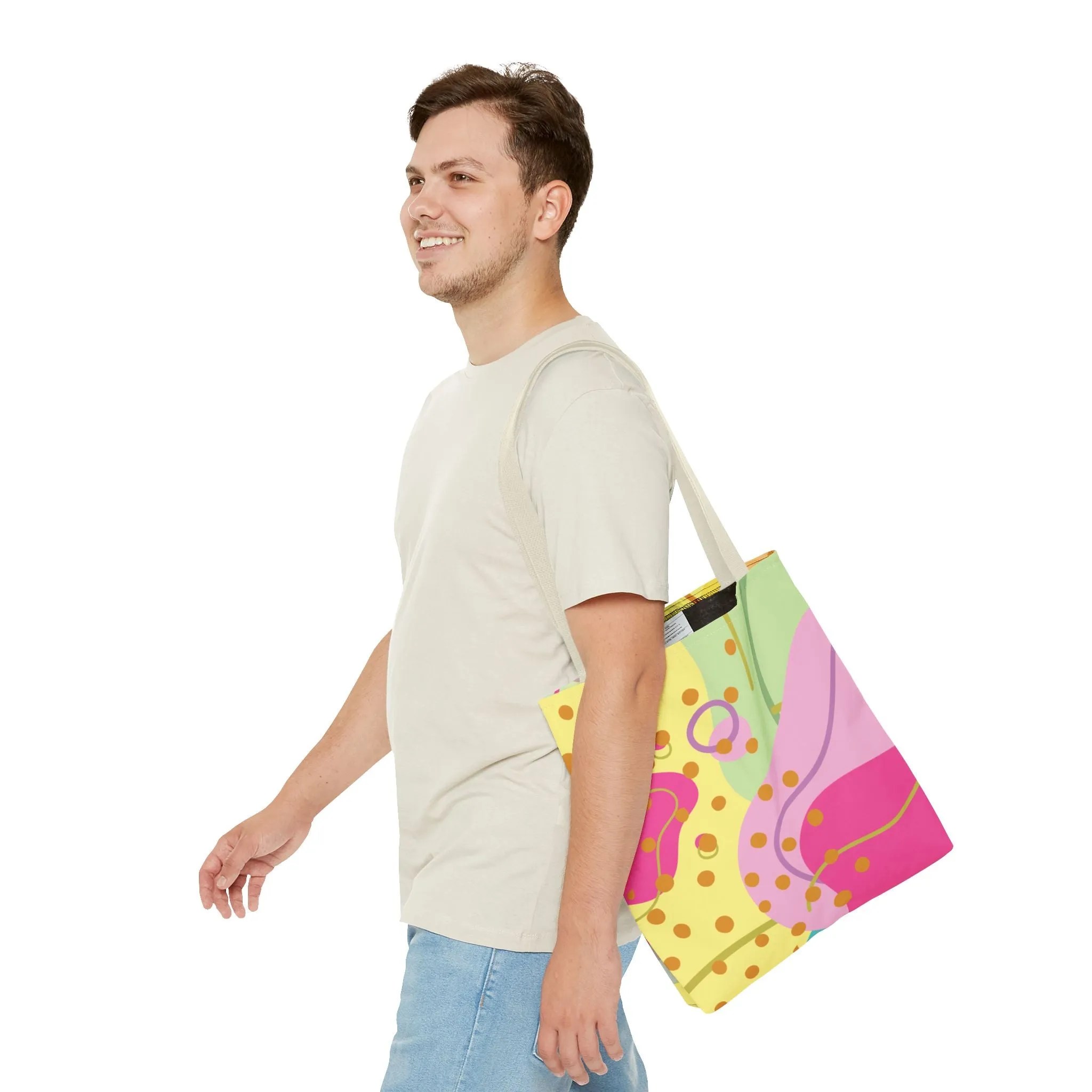 Tote Bag - Fun and Vibrant Digital Abstract Design