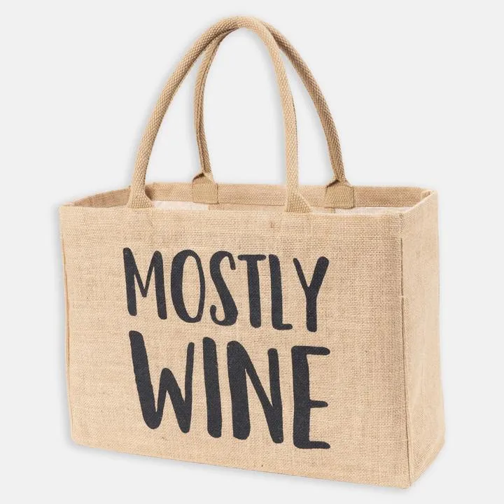 Tote Bag - Jute Mostly Wine