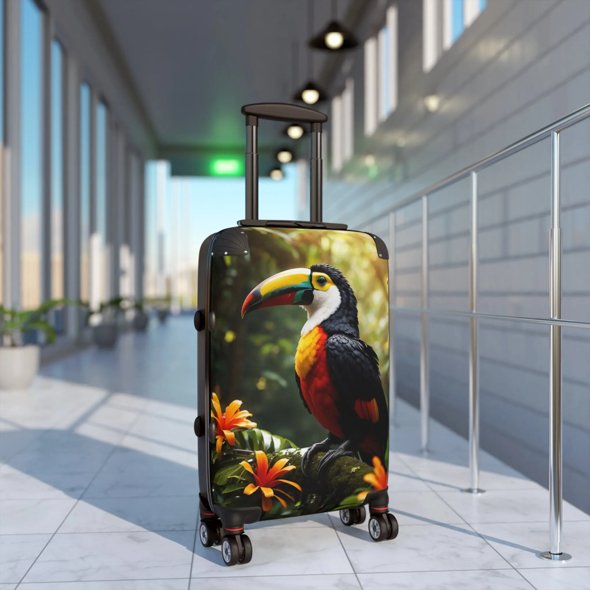 Tropical Toucan Luggage Suitcase - Colorful Travel Case for Adventure Seekers