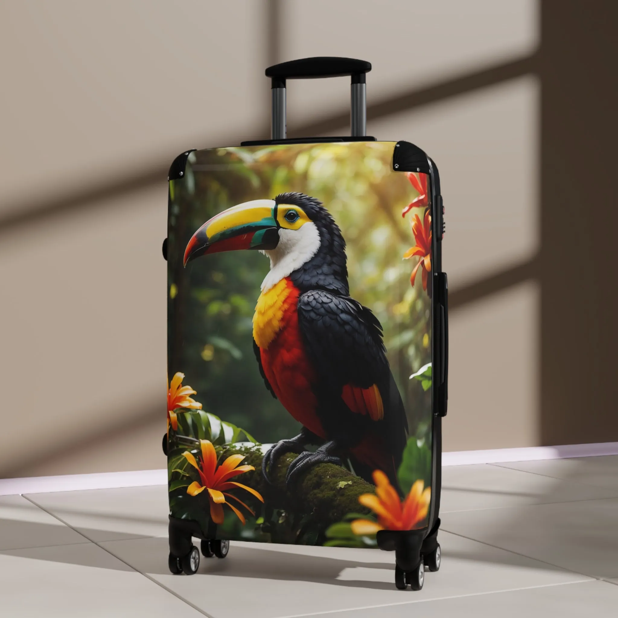 Tropical Toucan Luggage Suitcase - Colorful Travel Case for Adventure Seekers