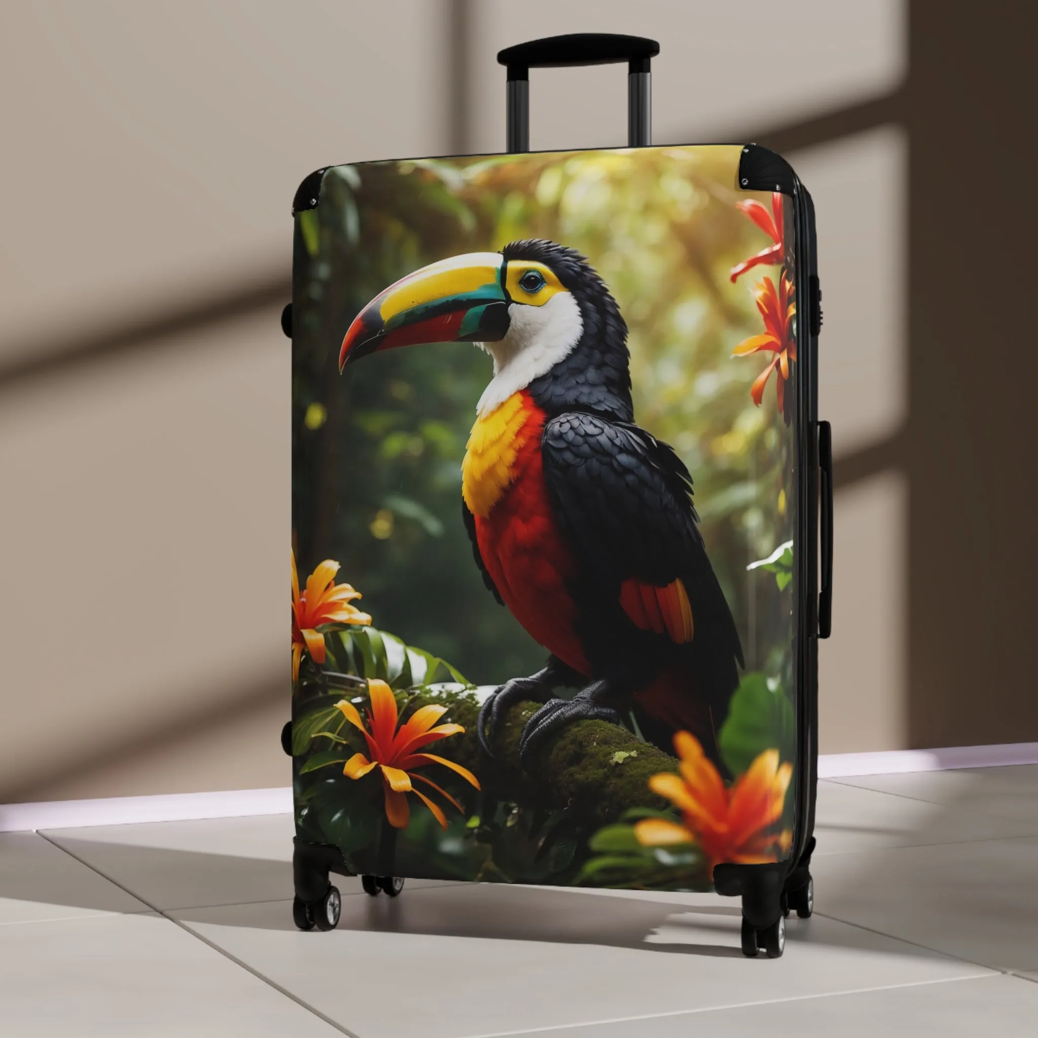 Tropical Toucan Luggage Suitcase - Colorful Travel Case for Adventure Seekers