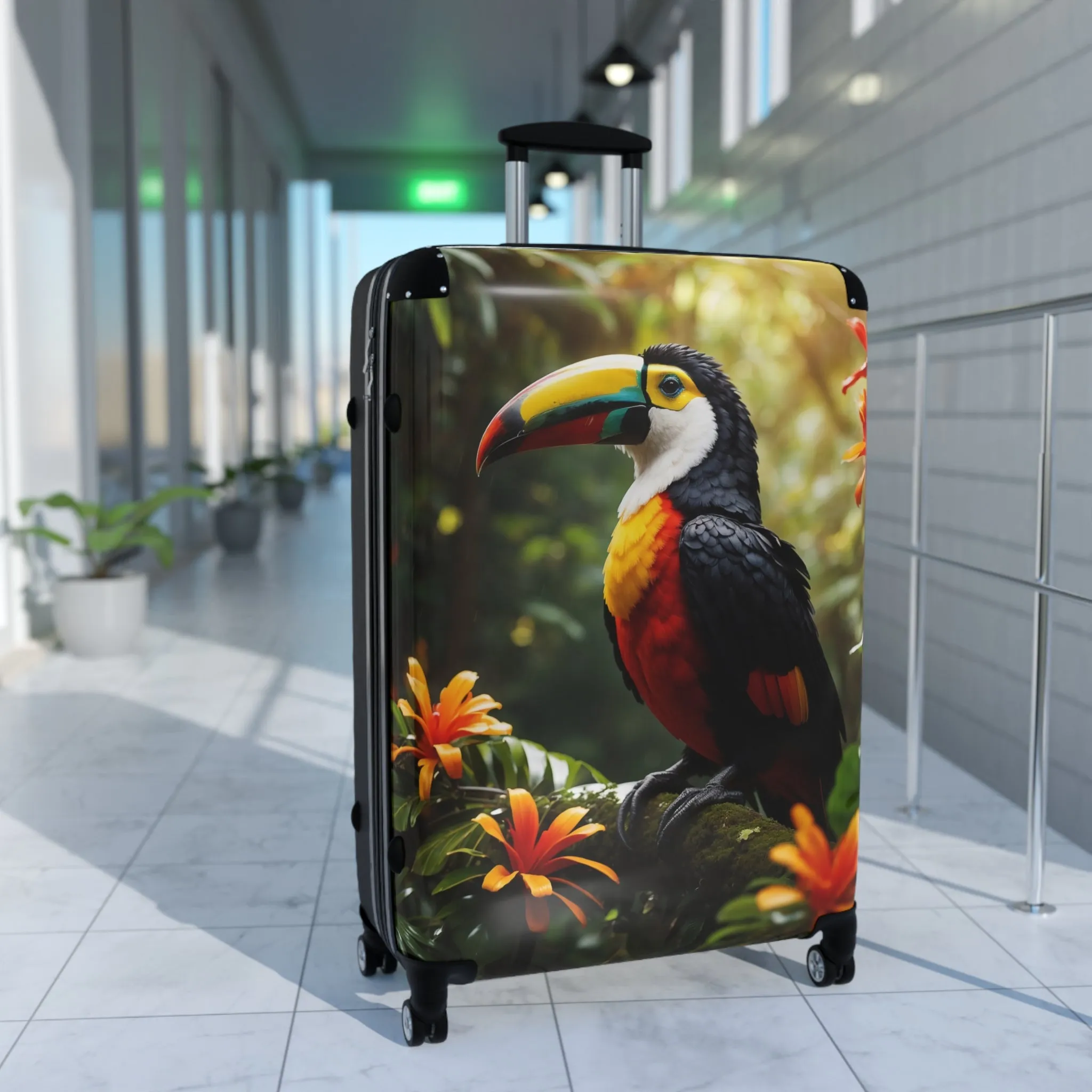 Tropical Toucan Luggage Suitcase - Colorful Travel Case for Adventure Seekers