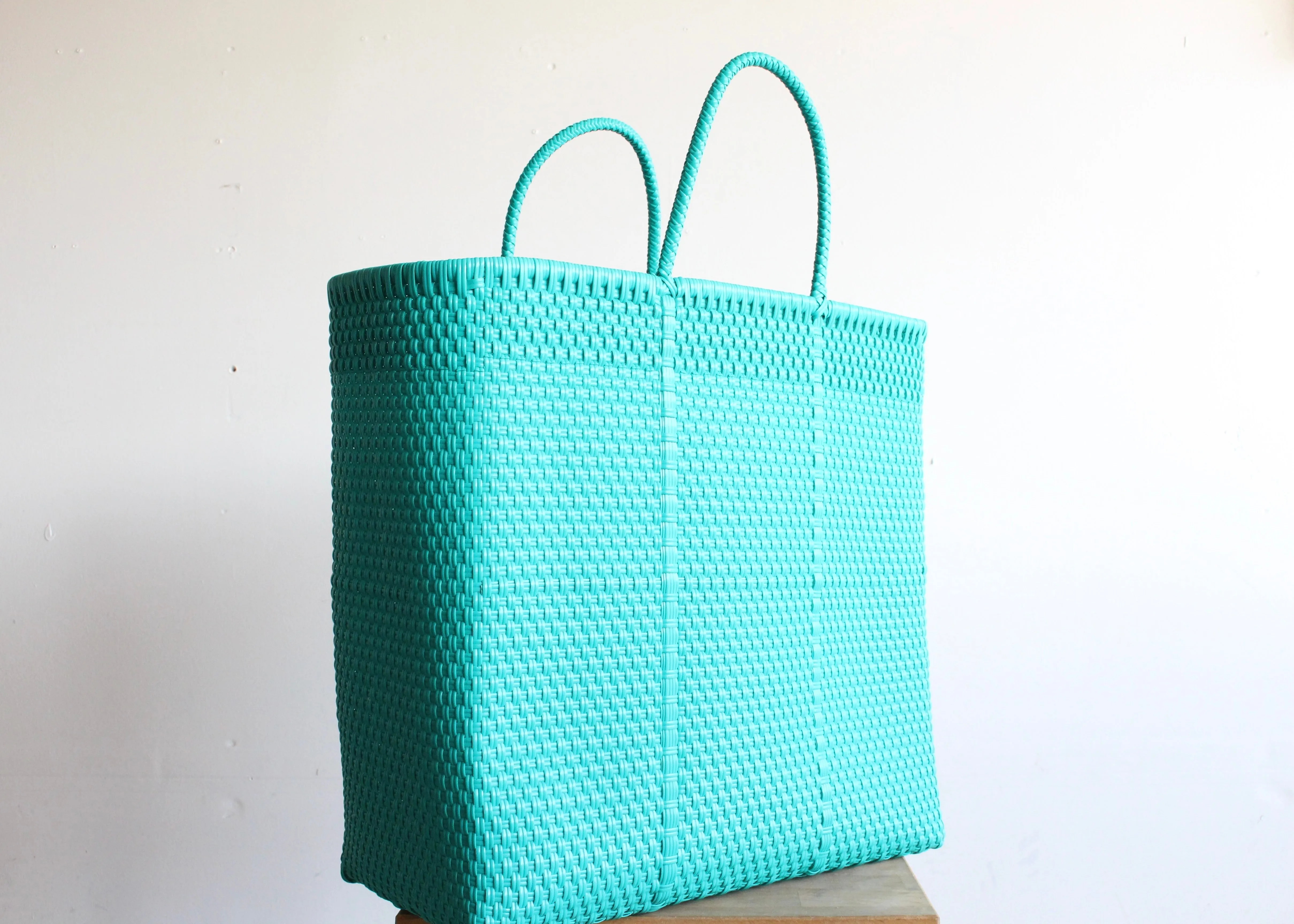 Turquoise Handwoven Mexican Tote by MexiMexi