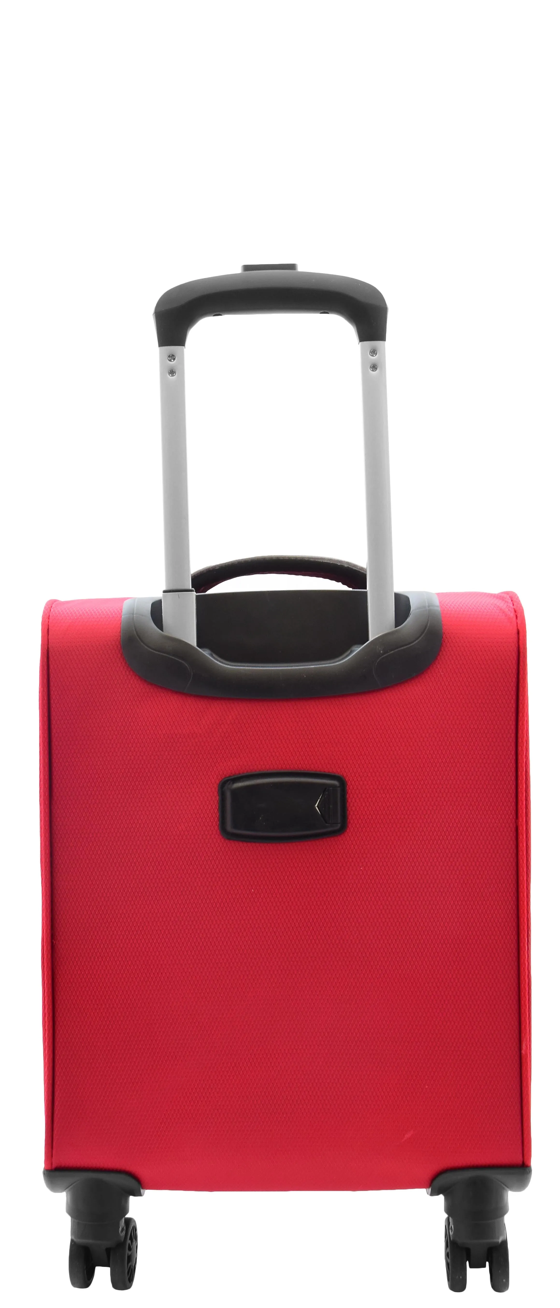 Under Seat Suitcase Budget Airline Approved Cabin size 4 Wheel Hand Luggage M1 Red