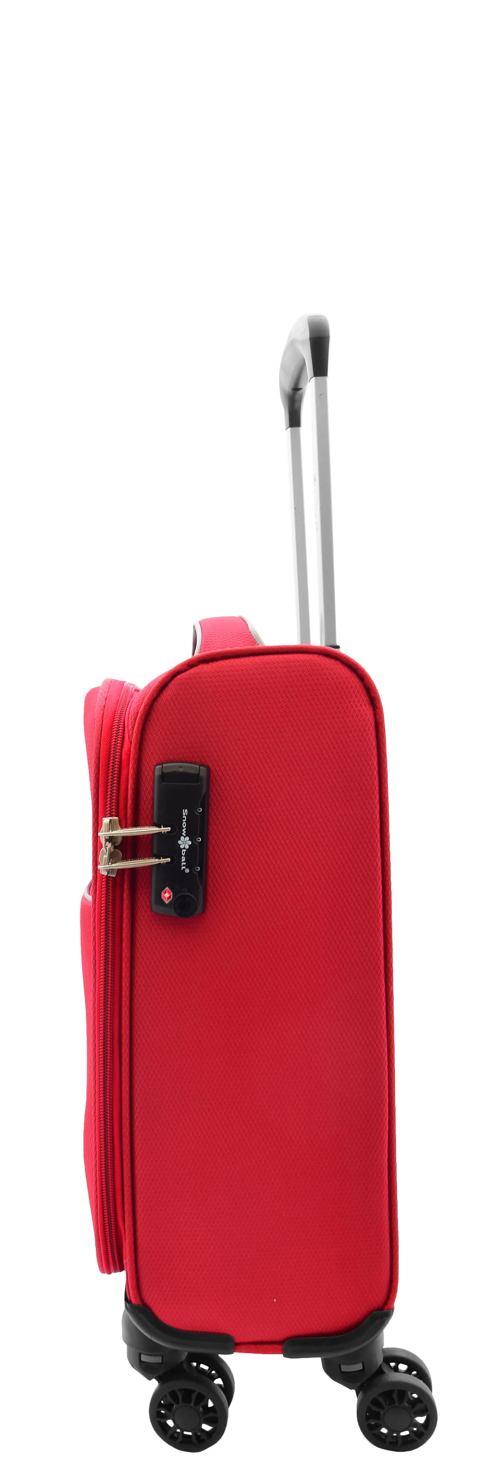 Under Seat Suitcase Budget Airline Approved Cabin size 4 Wheel Hand Luggage M1 Red