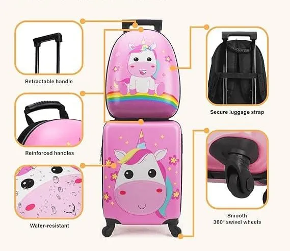 Unicorn Rolling Suitcase with Backpack