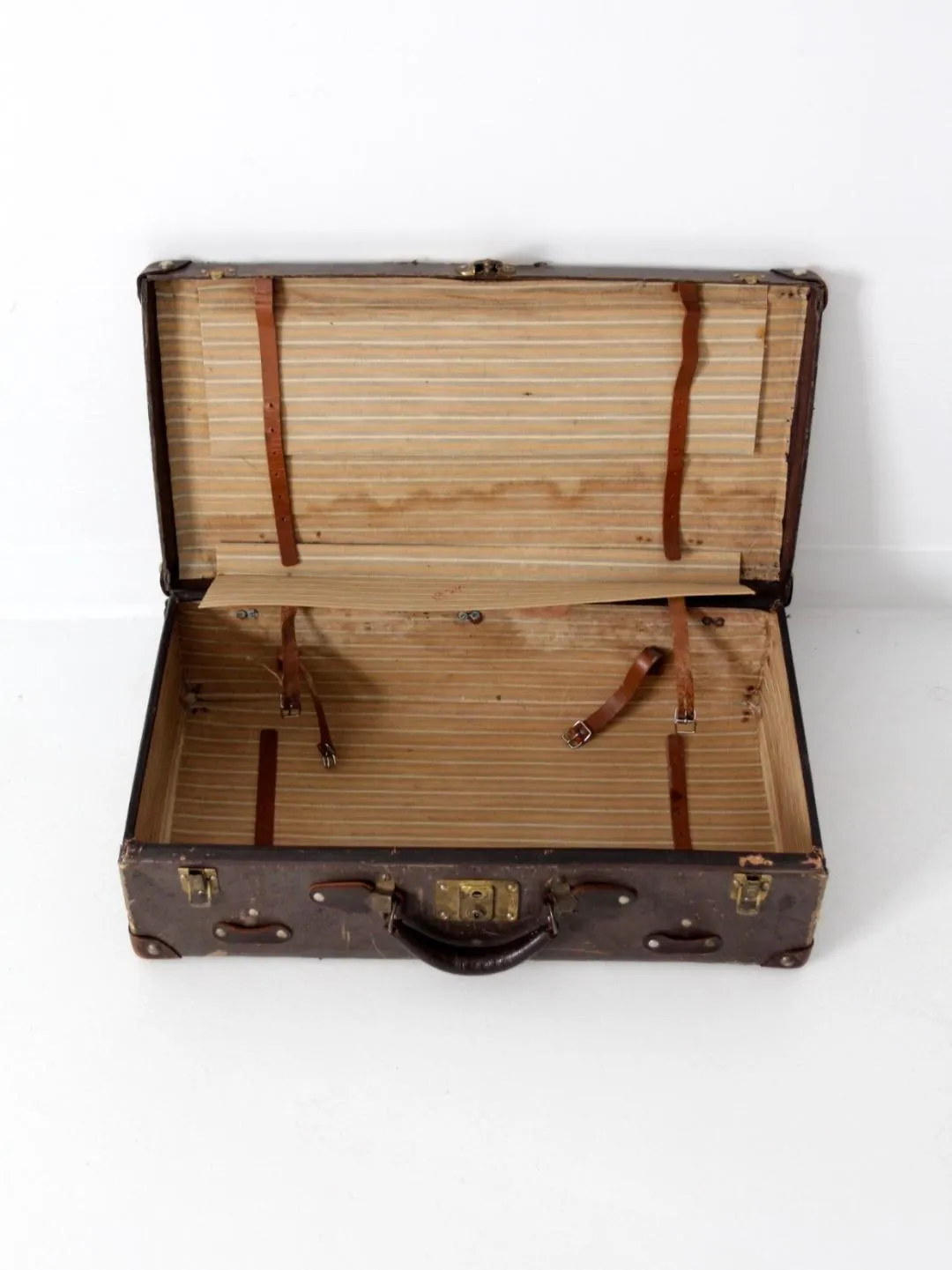 vintage brown hardboard suitcase