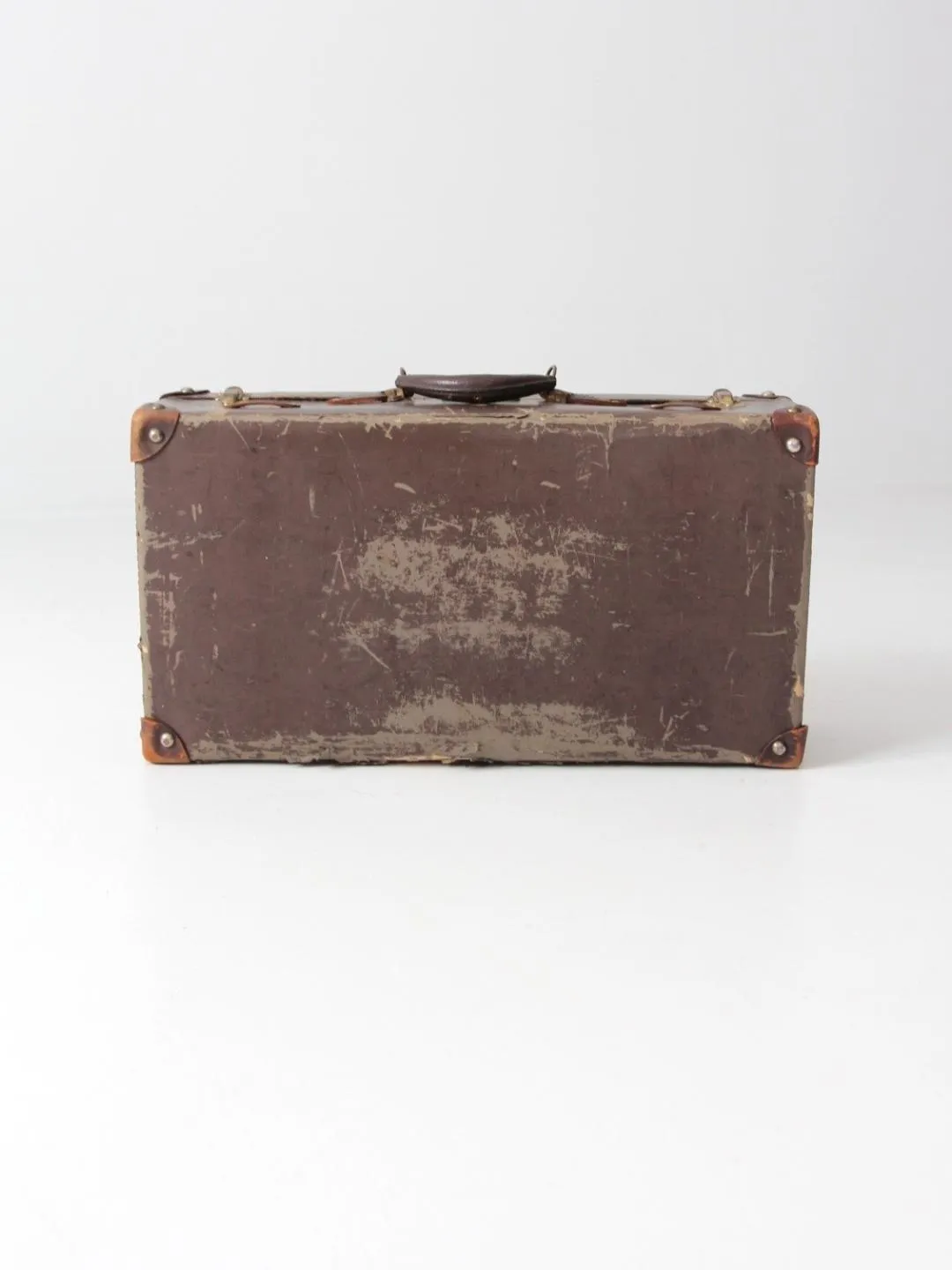 vintage brown hardboard suitcase