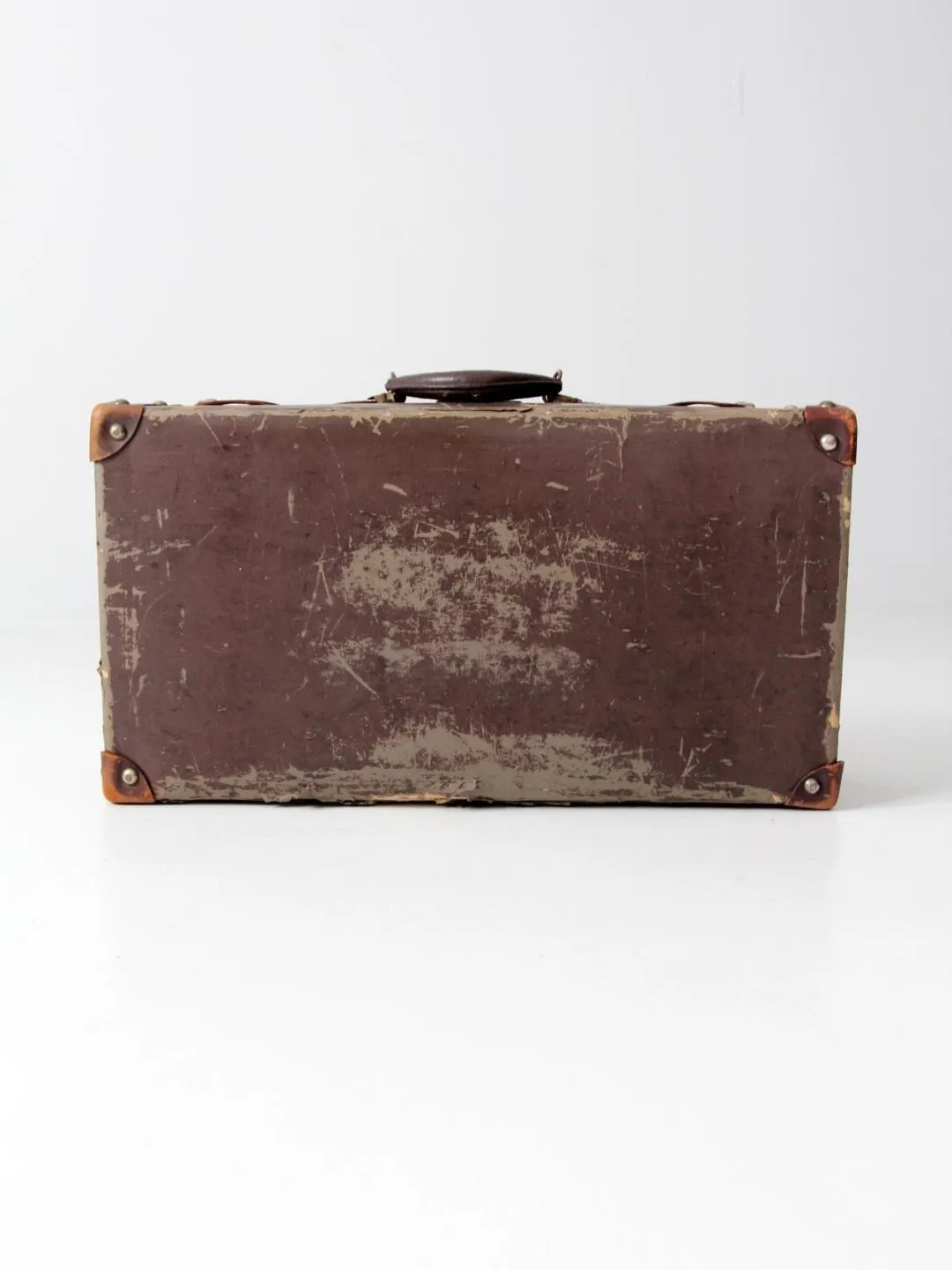 vintage brown hardboard suitcase