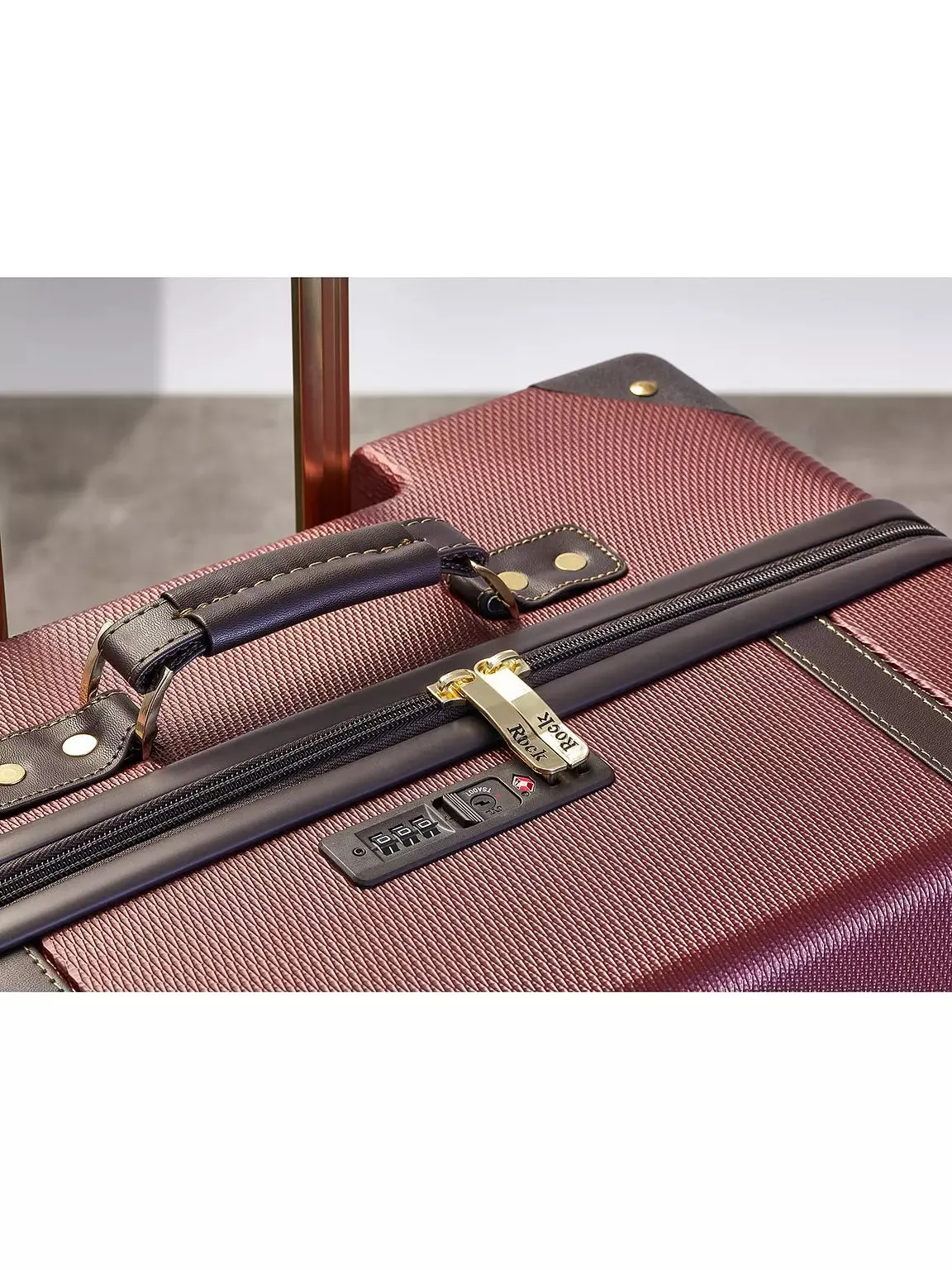 Vintage Small Suitcase - Burgundy