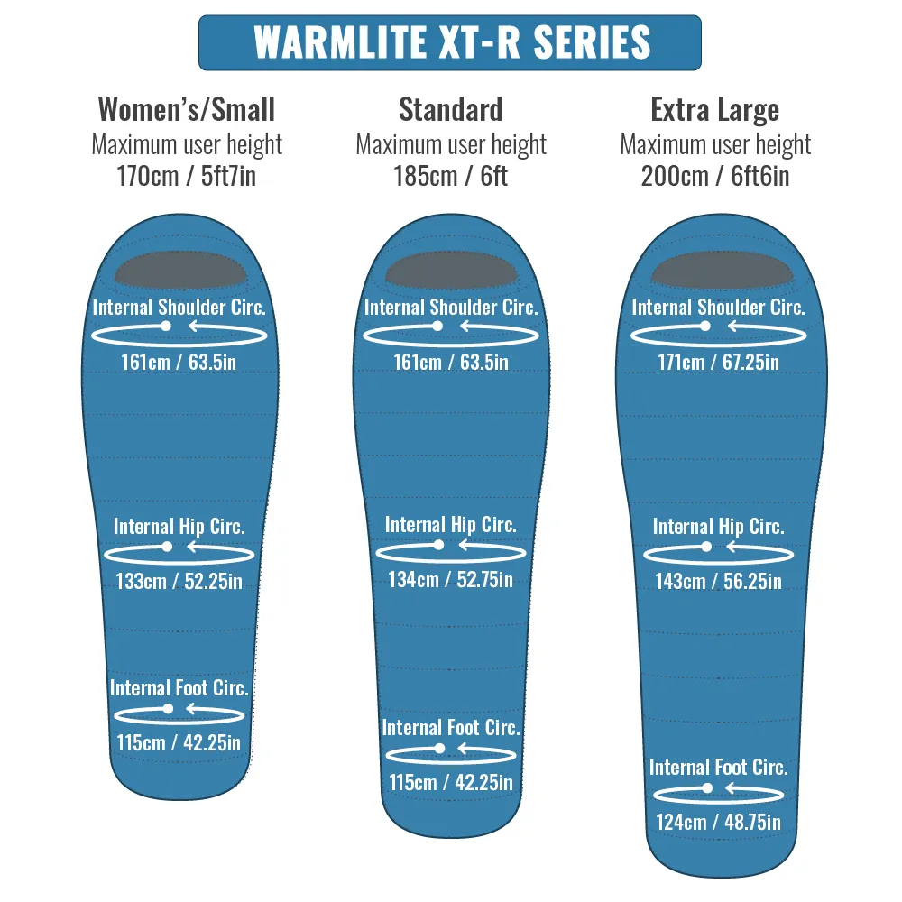 Warmlite XT-R 550 -1 to -7°C Down Sleeping Bag