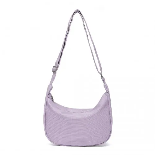 Water-resistant Portable Crescent Shoulder Cross Body Bag - Purple | Stylish & Durable - Perfect for Everyday Use