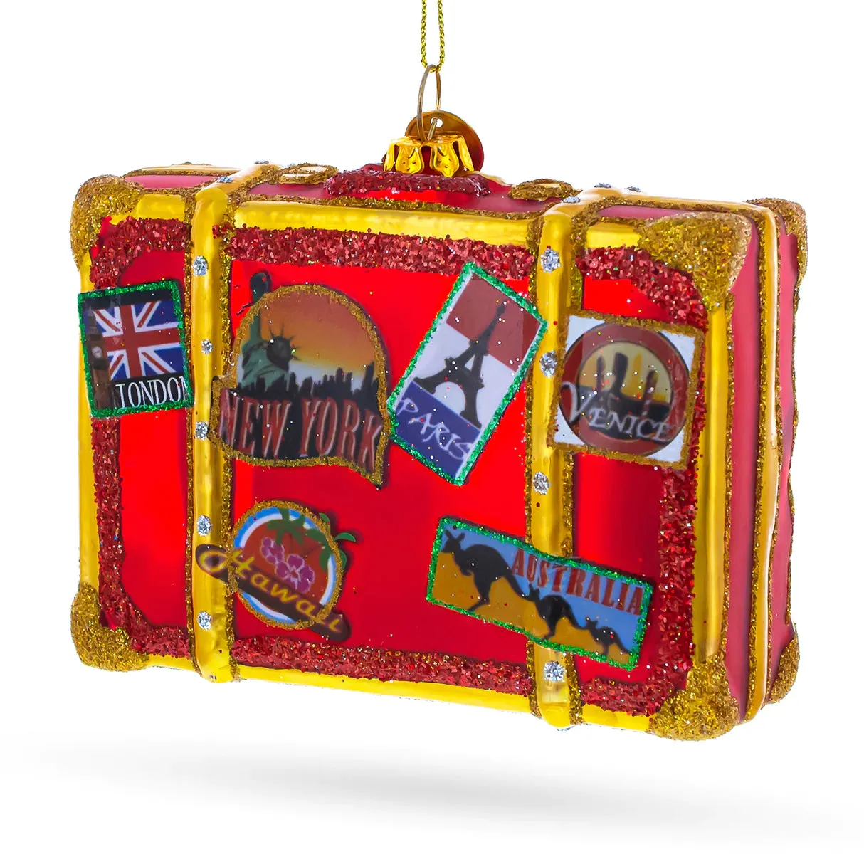 Well-Traveled Suitcase Ornament PS