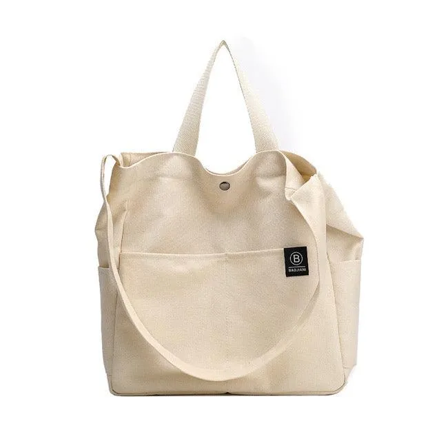 Wide Shoulder Straps Canvas Tote Bag | Handbag | Crossbody Bag | Shoulder Bag