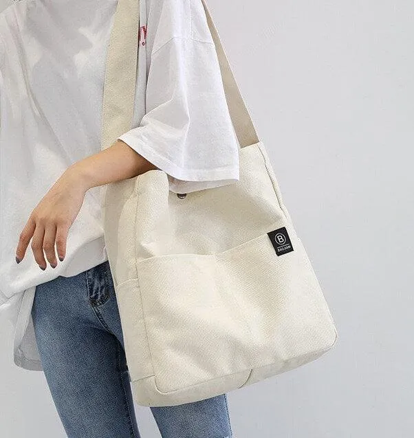 Wide Shoulder Straps Canvas Tote Bag | Handbag | Crossbody Bag | Shoulder Bag