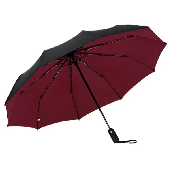 Wine Red & Black 2 Color Umbrella