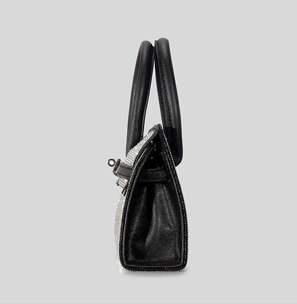 Winnal Crystal Padlock Style Top Handle Bag