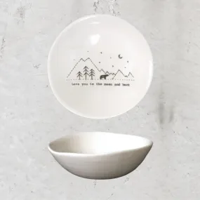 Wobbly Porcelain Medium Dish Love You To The Moon