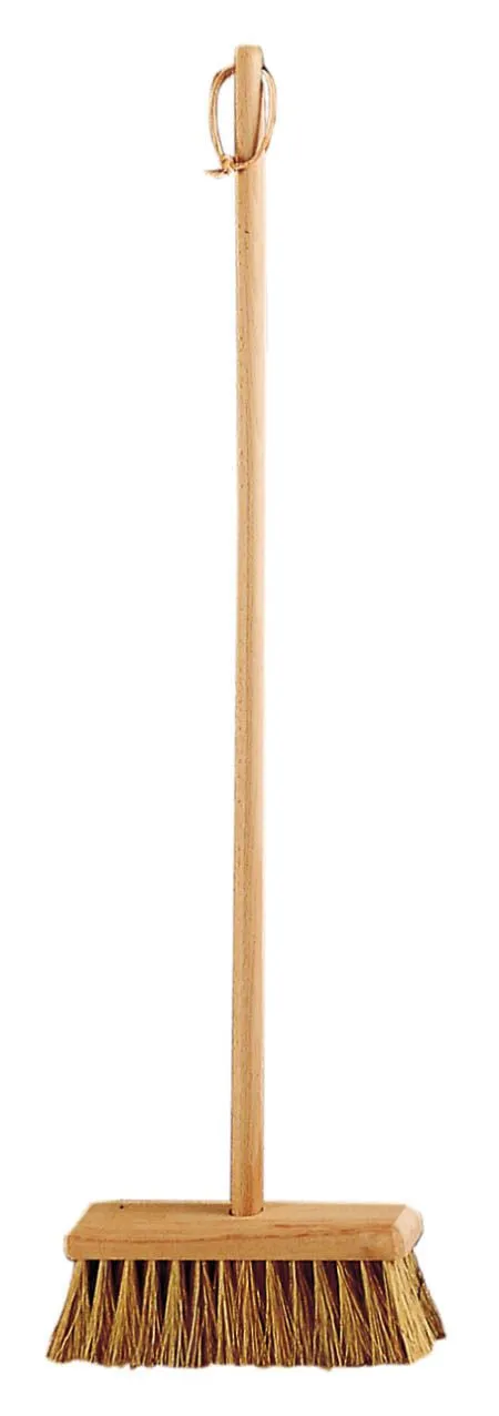 Wooden Outdoor Broom with Palmyra Grain