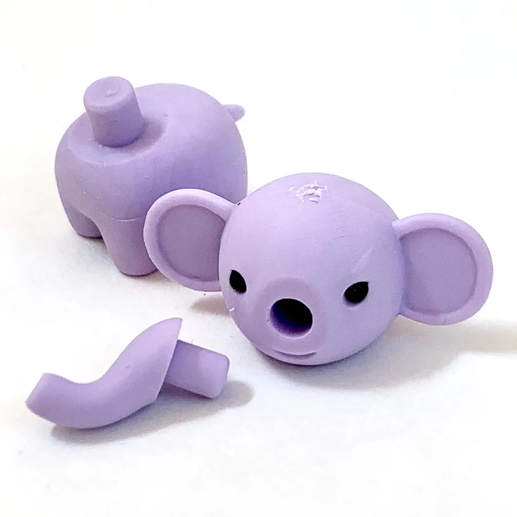 X 380331 ELEPHANT ERASERS PASTEL COLORS-DISCONTINUED