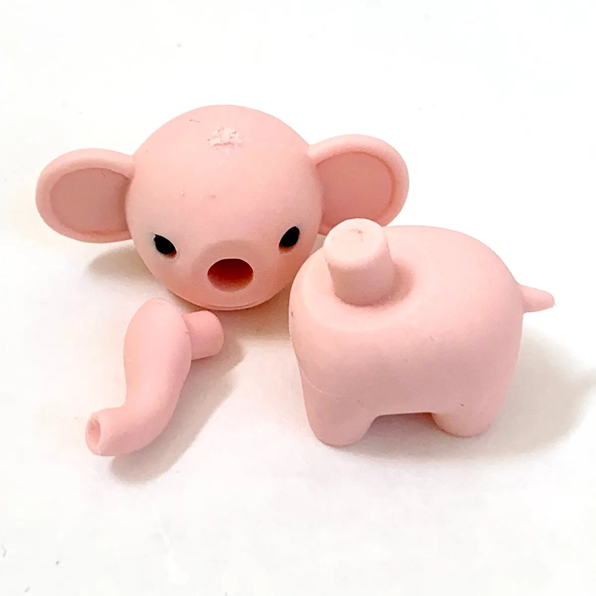 X 380331 ELEPHANT ERASERS PASTEL COLORS-DISCONTINUED